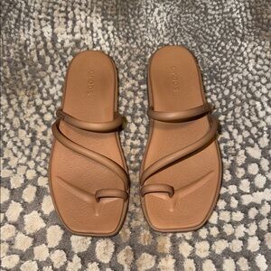 CROCS Women's Brown Slide Sandals